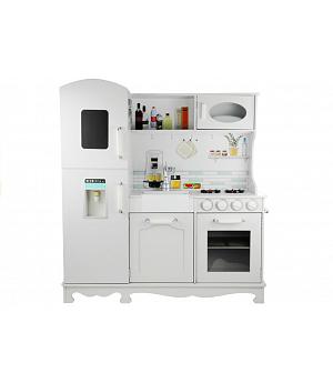 Cocina de Madera Nela Blanca, Con Nevera y Horno - LE3788